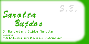 sarolta bujdos business card